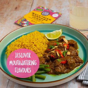 MALAYSIAN RENDANG CURRY WITH TURMERIC RICE